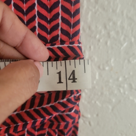 Boden Amelie Jersey Dress Red Chevron Size 8L - Picture 8 of 8